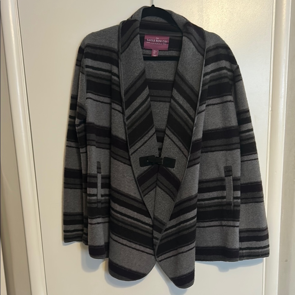 Gray Striped Women's Blazer